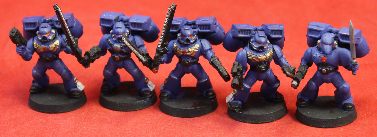 Warhammer 40K-Space Marines-Assault Squad - Plastic X5 -108