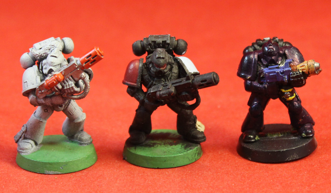 Warhammer 40K-Space Marines-Flamer - Plastic X3 - Lot-101