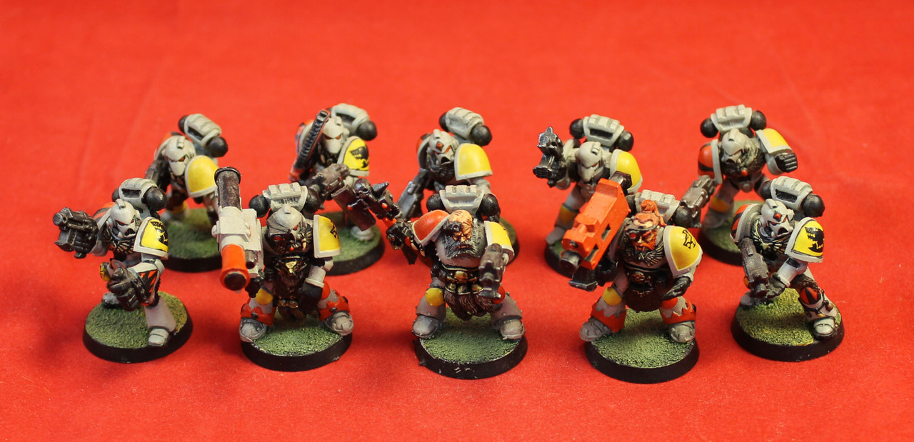 Warhammer 40K-Space Wolves-Tactical Squad Metal/Plastic X10 - Lot 102