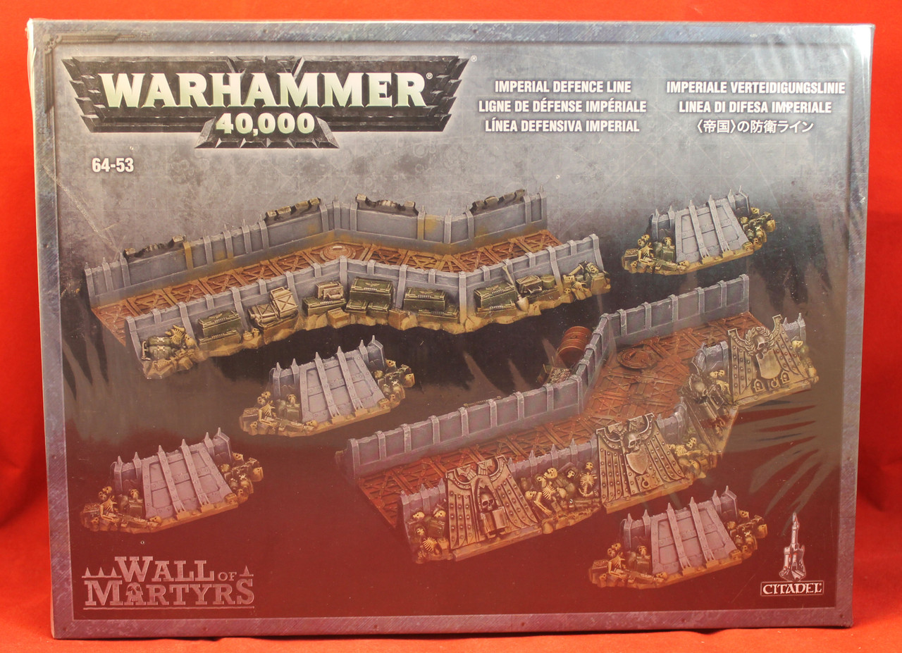 Warhammer 40K-Warhammer 40K-Wall Martyrs - Imperial Defence Line - Plastic X1 - Lot-101
