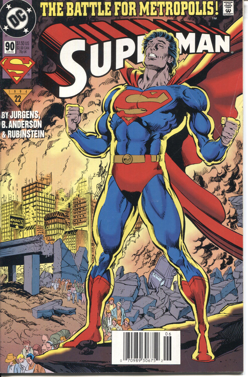 Superman (1987 Series) #90 Newsstand NM- 9.2