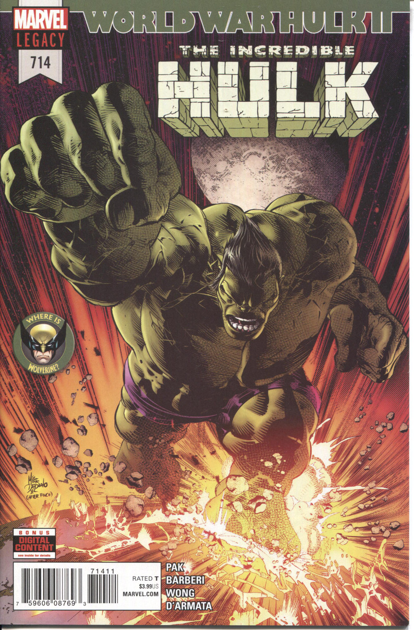 Incredible Hulk (2017 Series) #714 A NM- 9.2