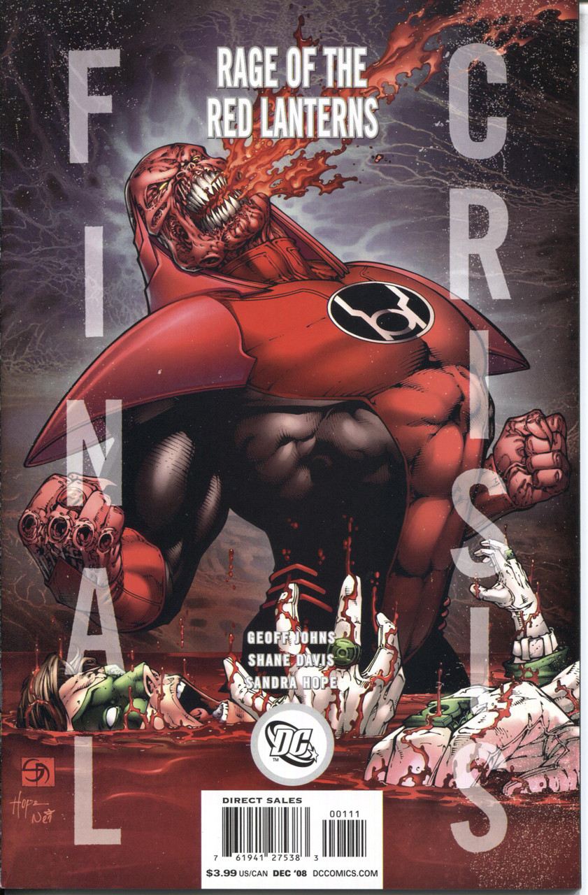 Final Crisis Rage of the  Red Lanterns #1 B NM- 9.2