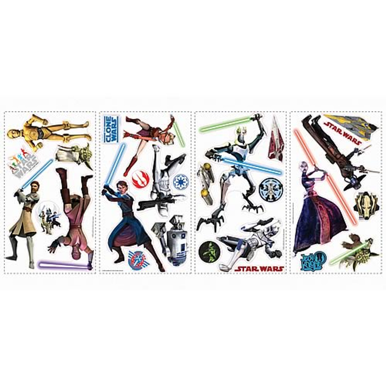 Star Wars Clone Wars Peel & Stick Panel Wall Sticker - Clone Wars Set