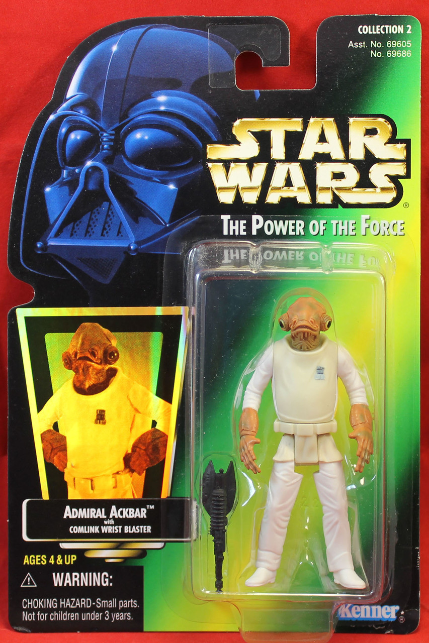 Star Wars Power of the Force POTF Green Card Admiral Ackbar .00