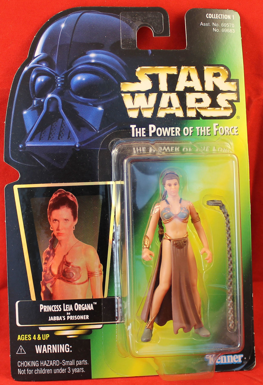 Star Wars Power of the Force POTF Green Card Leia Jaba's Slave .00