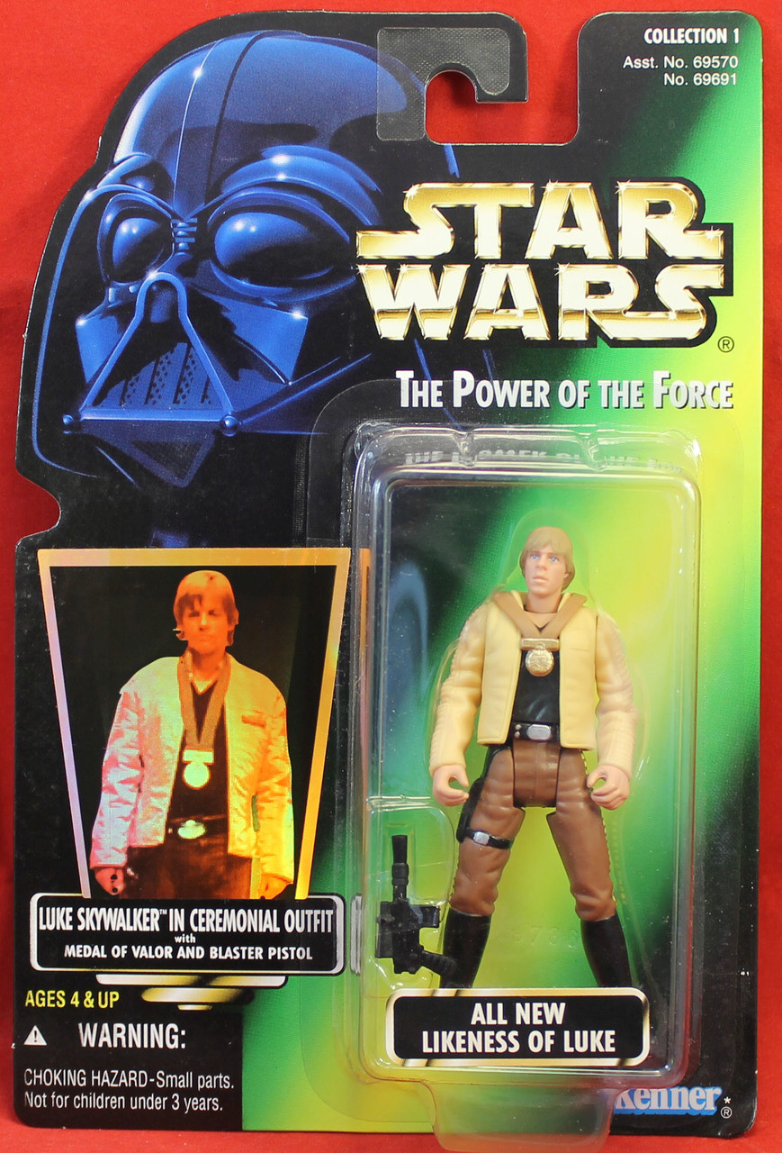 Star Wars Power of the Force POTF Green Card Luke Skywalker Ceremonial .01