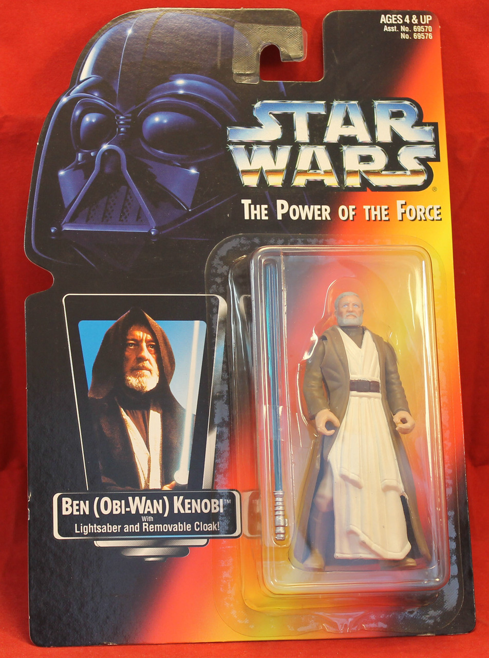 Star Wars Power of the Force POTF Red Card Ben Obi-Wan Kenobi Long Lightsaber