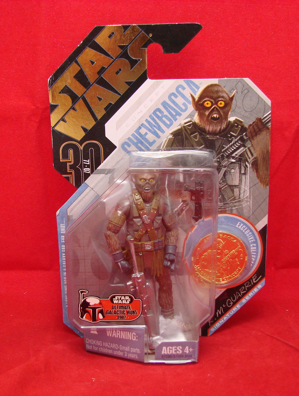 Star Wars TAC 30th Anniversary Collection #21 McQuarrie Chewbacca Gold Coin