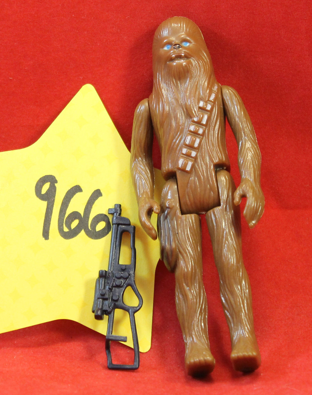 Star Wars Vintage Chewbacca with Original Weapon 1977 Hong Kong #966