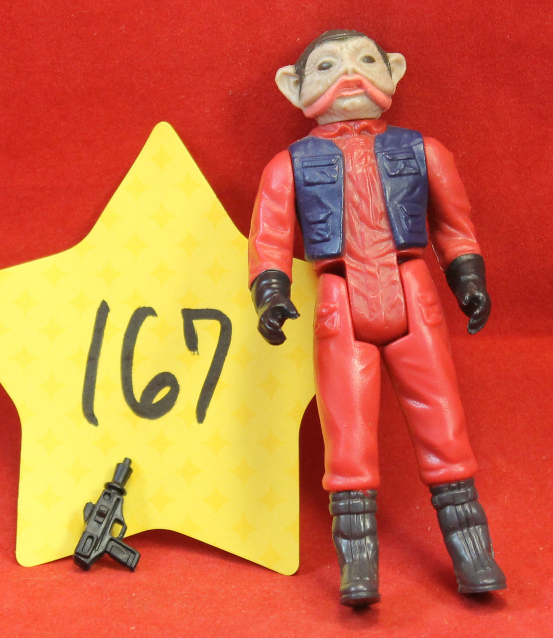 Star Wars Vintage Nien Nunb with Original Weapon 1983 Hong Kong #167