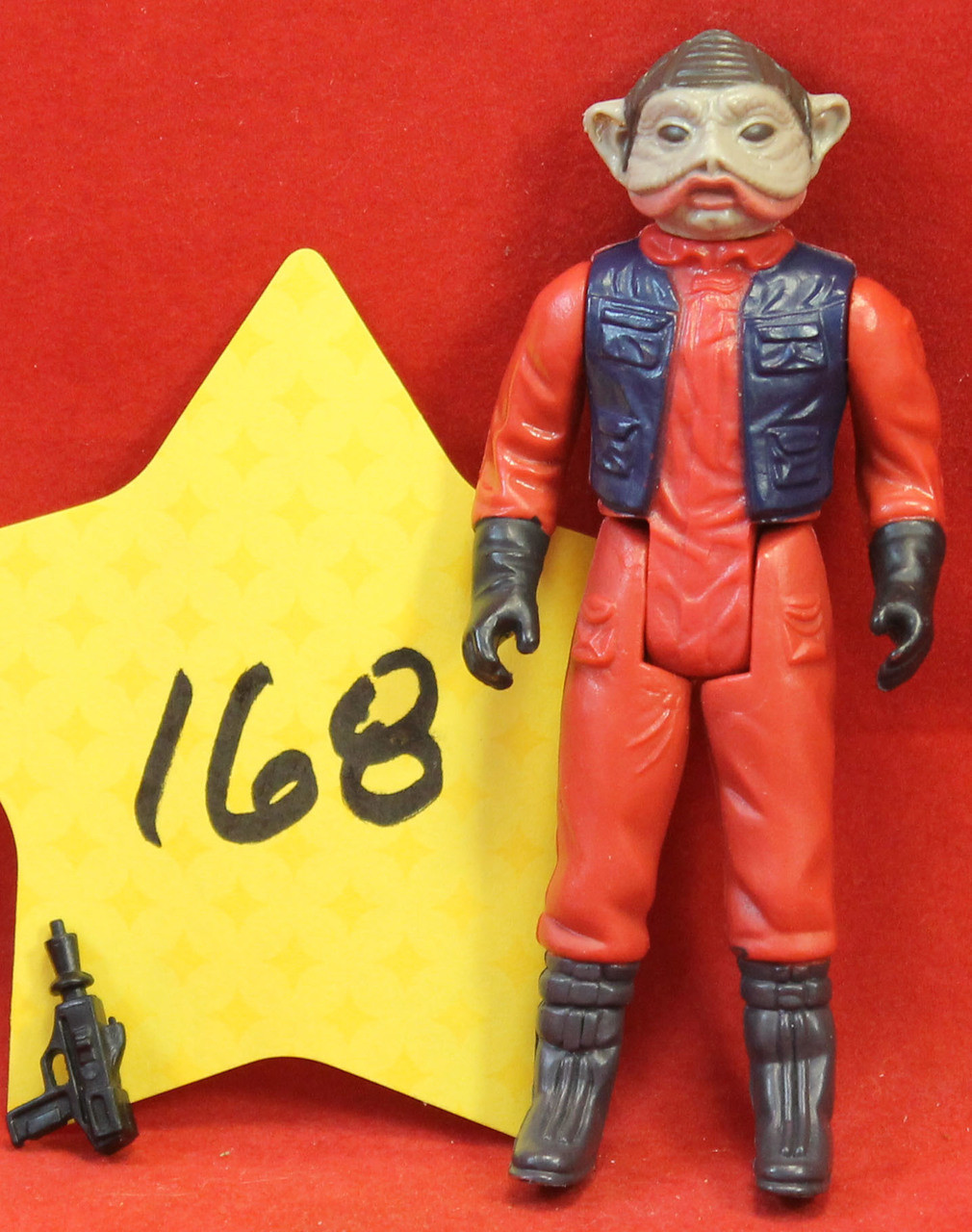 Star Wars Vintage Nien Nunb with Original Weapon 1983 Hong Kong #168