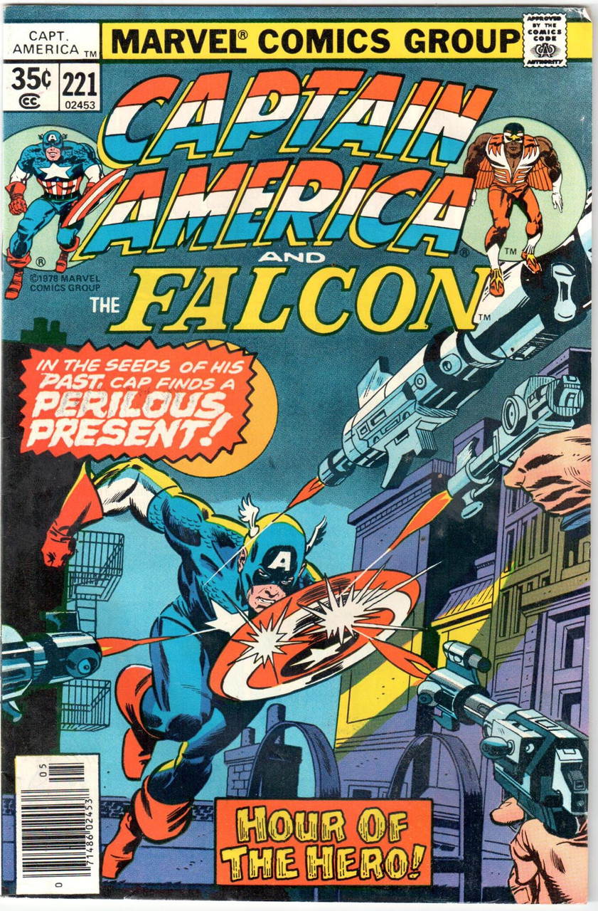 Captain America (1968 Series) #221 Newsstand VF- 7.5