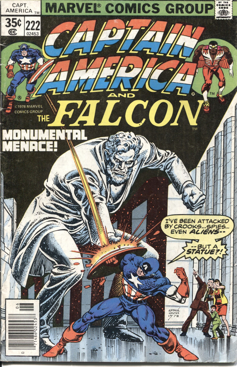 Captain America (1968 Series) #222 Newsstand VG 4.0