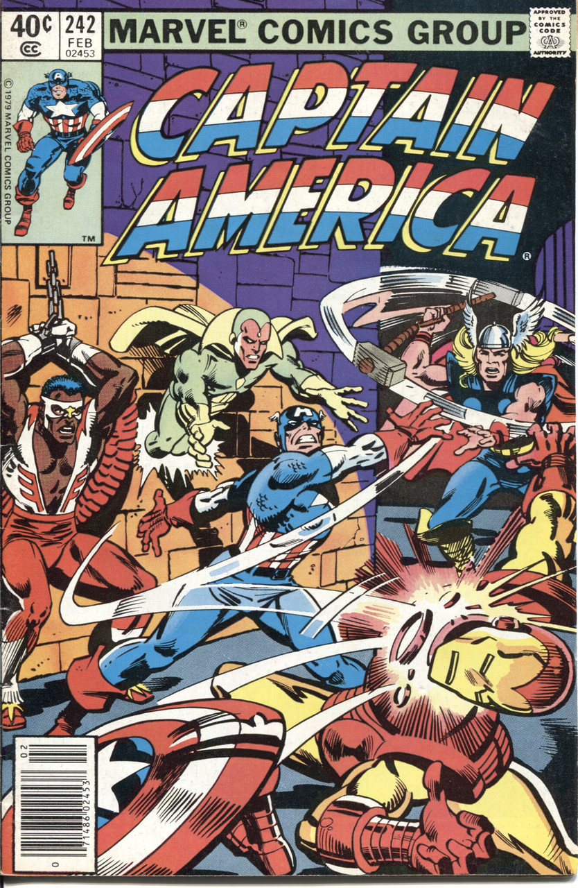 Captain America (1968 Series) #242 Newsstand VF- 7.5