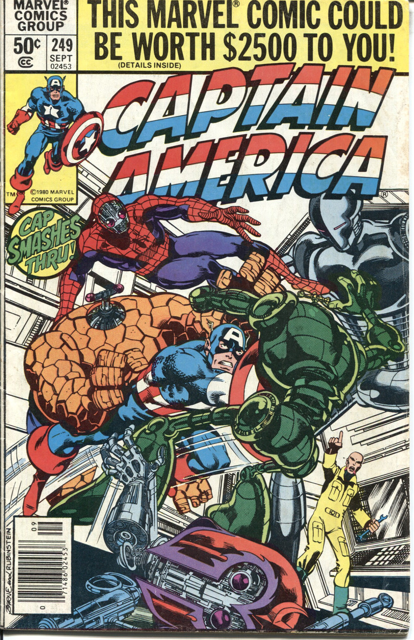 Captain America (1968 Series) #249 Newsstand FN- 5.5