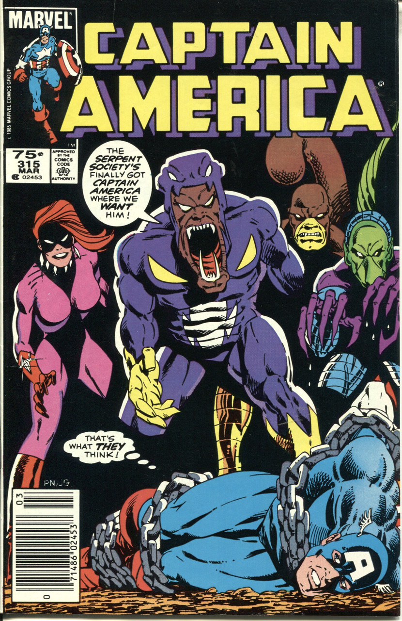 Captain America (1968 Series) #315 Newsstand VF/NM 9.0