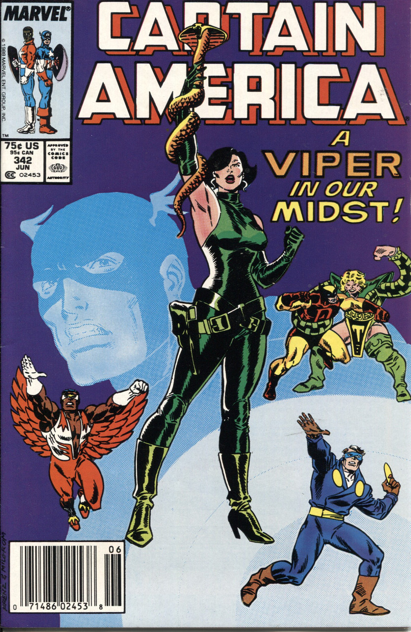 Captain America (1968 Series) #342 Newsstand VF 8.0