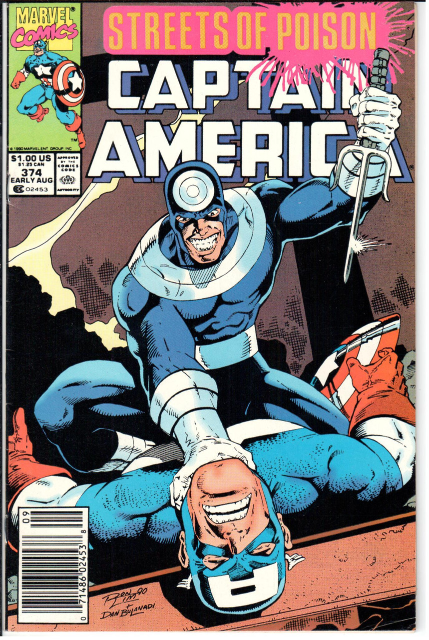 Captain America (1968 Series) #374 Newsstand VF 8.0
