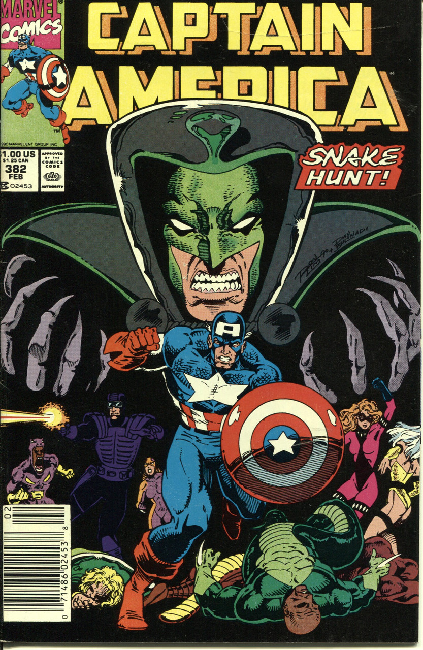 Captain America (1968 Series) #382 Newsstand VF 8.0