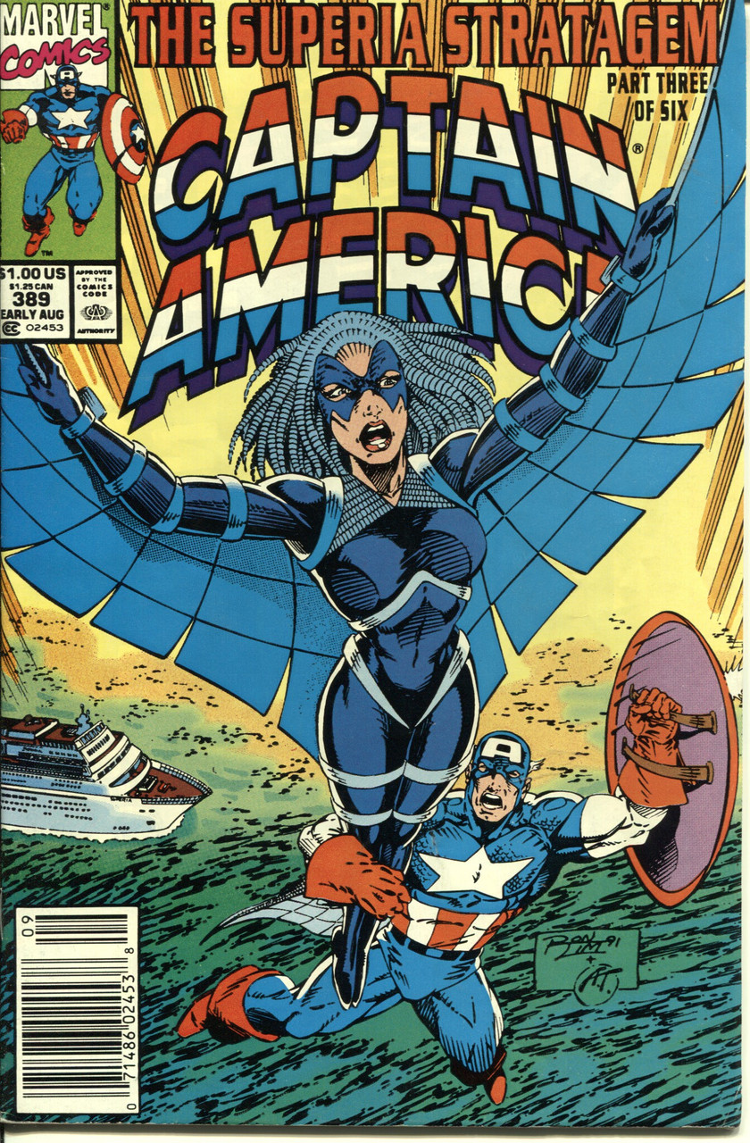 Captain America (1968 Series) #389 Newsstand NM- 9.2