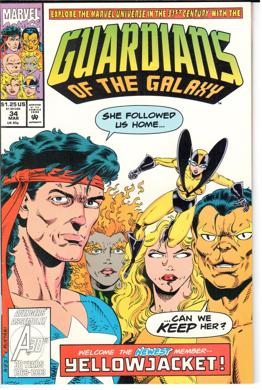 Guardians of the Galaxy (1990 Series) #34 NM- 9.2