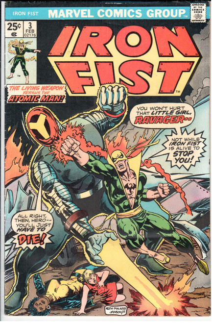 Iron Fist (1975 Series) #3 VG 4.0 Iron Fist (1975 Series) #3 VG 4.0