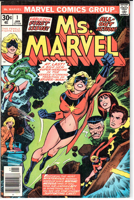 Ms. Marvel (1977 Series) #1 Newsstand VF- 7.5 Ms. Marvel (1977 Series) #1 Newsstand VF- 7.5