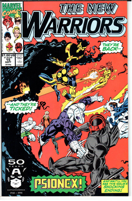 New Warriors (1990 Series) #15 NM- 9.2 New Warriors (1990 Series) #15 NM- 9.2