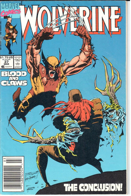 Wolverine (1988 Series) #037 Newsstand Wolverine (1988 Series) #037 Newsstand