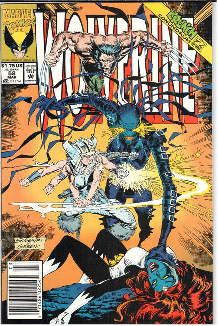 Wolverine (1988 Series) #052 Newsstand Wolverine (1988 Series) #052 Newsstand
