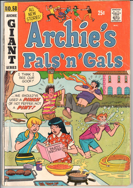 Archie's Pals 'N' Gals (1955 Series) #58 VG- 3.5 Archie's Pals 'N' Gals (1955 Series) #58 VG- 3.5