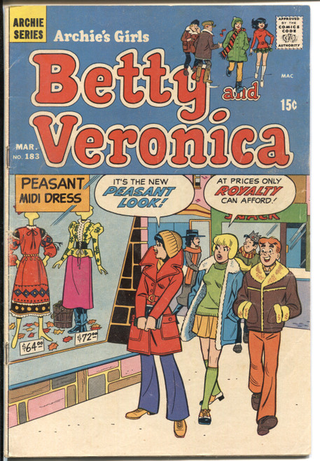 Betty and Veronica (1951 Series) #183 FN- 5.5 Betty and Veronica (1951 Series) #183 FN- 5.5
