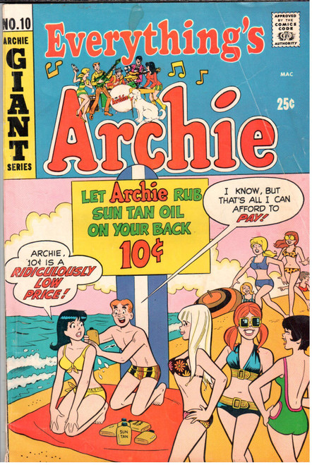 Everything's Archie (1969 Series) #10 FN- 5.5 Everything's Archie (1969 Series) #10 FN- 5.5