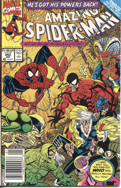 Amazing Spider-Man (1963 Series) #343 Newsstand NM- 9.2 Amazing Spider-Man (1963 Series) #343 Newsstand NM- 9.2