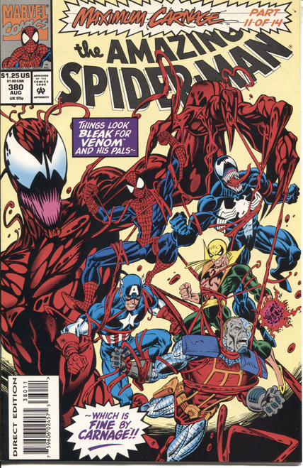 Amazing Spider-Man (1963 Series) #380 NM- 9.2 Amazing Spider-Man (1963 Series) #380 NM- 9.2