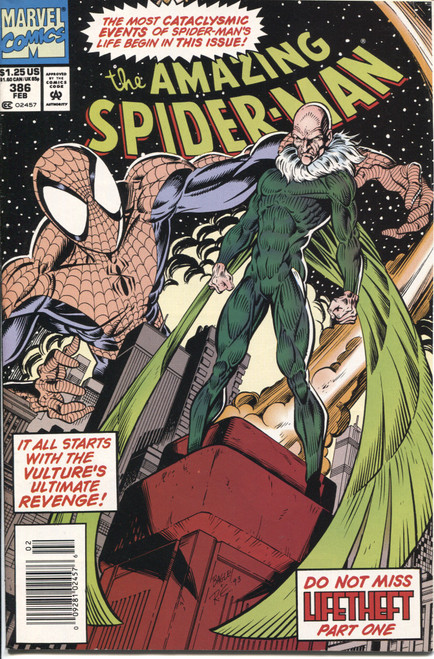 Amazing Spider-Man (1963 Series) #386 Newsstand NM- 9.2 Amazing Spider-Man (1963 Series) #386 Newsstand NM- 9.2