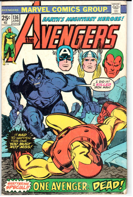 The Avengers (1963 Series) #136 VG 4.0 The Avengers (1963 Series) #136 VG 4.0