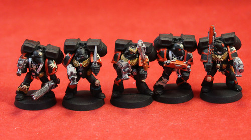Warhammer 40K-Space Marines-Assault Squad - Metal/Plastic X5 -105