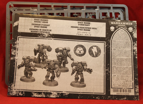 Warhammer 40K-Space Marines-Assault Squad - Plastic X5 -111 Warhammer 40K-Space Marines-Assault Squad - Plastic X5 -111