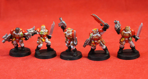 Warhammer 40K-Space Marines-Old/Early Scouts - Metal X5 - Lot 117