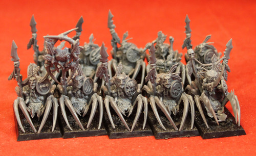Warhammer Fantasy-Orcs & Goblins-Forest Spider Riders - Plastic X10 -Lot 103 Warhammer Fantasy-Orcs & Goblins-Forest Spider Riders - Plastic X10 -Lot 103