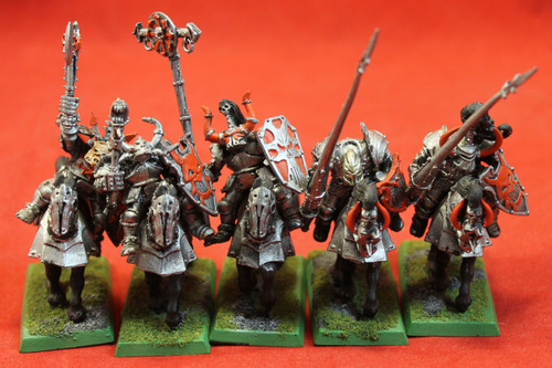 Warhammer Fantasy-Warriors Chaos-Knights - Plastic/Metal X5 - 103