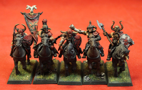 Warhammer Fantasy-Warriors Chaos-Marauder Horsemen - Plastic/Metal X5 - 101