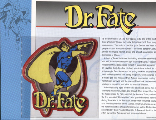 DC Universe Willabee & Ward Comic Patches - Dr. Fate