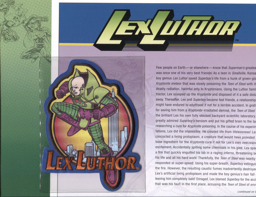 DC Universe Willabee & Ward Comic Patches - Lex Luthor