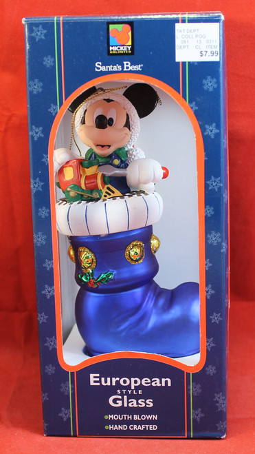 Disney Christmas Ornament - Mickey in Stocking