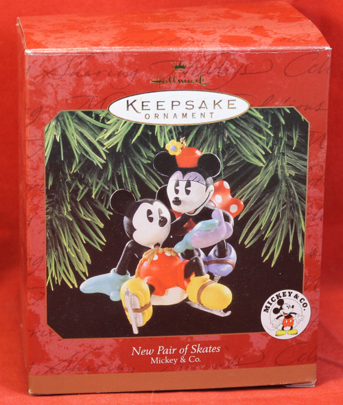 Disney Christmas Ornament - Mickey Minnie New Pair of Skates