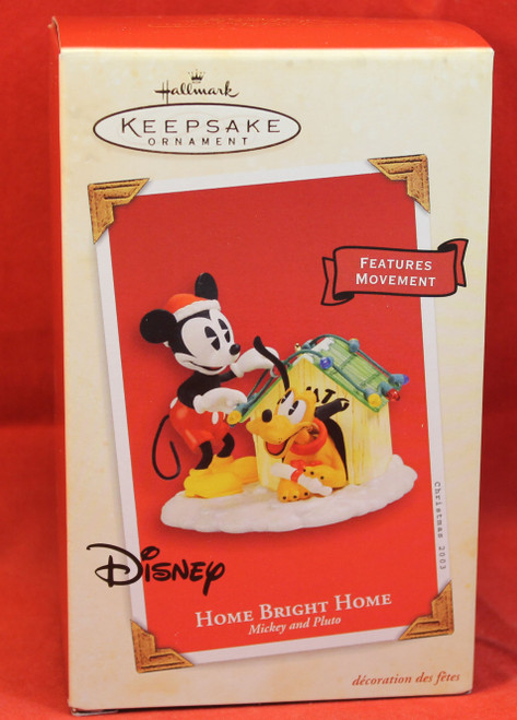 Disney Christmas Ornament - Mickey Pluto Home Bright Home