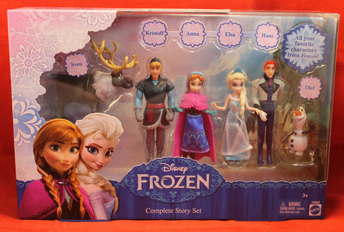 Disney Frozen Doll Figure Complete Story Set Sven Kristoff Hans Anna Elsa Olaf